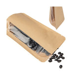 Stazakken kraft met Verticaal venster 102x60x152 mm - 100 stuks