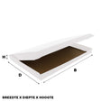 Shipping cartons 415x305x85mm White 