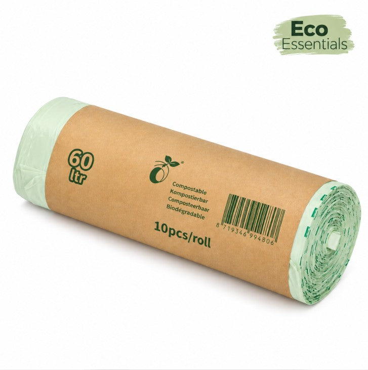 Eco afvalzakken 70x110cm – 90 liter – 15 rollen van 10 st.