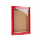 Kraft Gift Boxes with Window Rood 95x15x132mm 