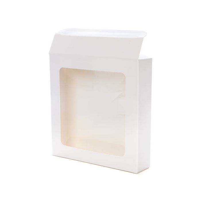 Geschenkdoosjes Wit met Venster 105x22x105mm - 25 stuks
