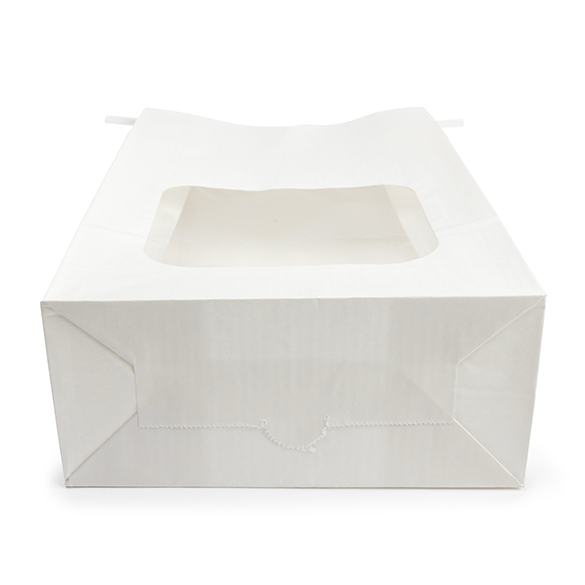 Blokbodemzakken Wit met Sluiting en Venster 15,2x7x26,7cm - 100 stuks