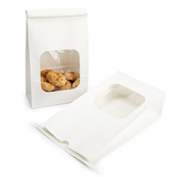 Blokbodemzakken Wit met Sluiting en Venster 15,2x7x26,7cm - 100 stuks
