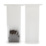Blokbodemzakken Wit met Tin-Tie Sluiting en Zijvouw 8,9x6,4x25,4cm - 100 stuks