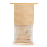 Blokbodemzakken Kraft met Tin-Tie Sluiting en Zijvouw 10,2x6,4x20,3cm - 100 stuks