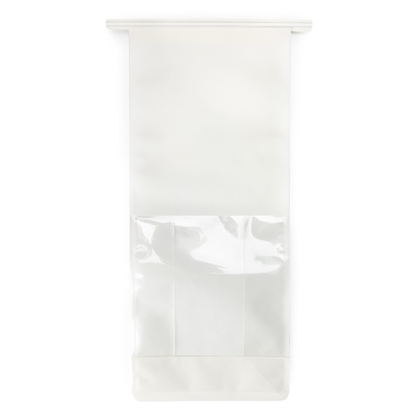 Blokbodemzakken Wit met Tin-Tie Sluiting en Zijvouw 12,7x7,6x30,5cm - 100 stuks