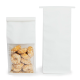 Blokbodemzakken Wit met Tin-Tie Sluiting en Zijvouw 12,7x7,6x30,5cm - 100 stuks