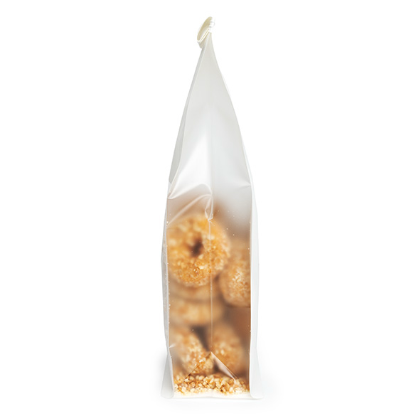 Blokbodemzakken Wit met Tin-Tie Sluiting en Zijvouw 12,7x7,6x30,5cm - 100 stuks