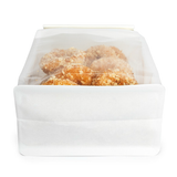 Blokbodemzakken Wit met Tin-Tie Sluiting en Zijvouw 12,7x7,6x30,5cm - 100 stuks