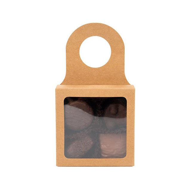 Kraft Box with window 90x30x90mm 