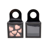 Kraft Doosjes Zwart met Venster 90x30x90mm - 25 st