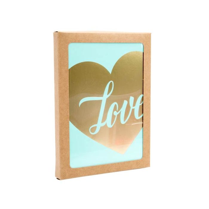 Kraft doosje met venster | A5 | 153x16x215mm - 25 st