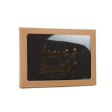 Kraft doosje met Venster 95x15x132mm - 25 st