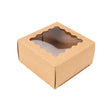 Kraft Boxes With Scalloped window 70x37x70 mm 