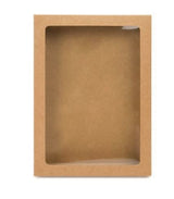 Kraft Gift Boxes with Window 137x22x187mm 