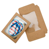 Kraft doosje met venster 102x21x138mm - 25 st