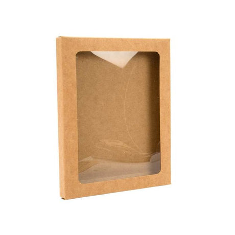 Kraft Gift Boxes with Window 125x13x168mm 