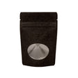 Stand Up Pouches Kraft Black with oval Window 102x60x152mm | 57 grams 