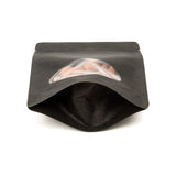 Stazakken Kraft Zwart met ovaal Venster 102x60x152mm | 57 gram - 100 stuks