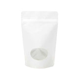 Stand Up Pouches Kraft White with oval Window 17x9x28.5cm 