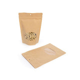 Kraft Stazakken met Ovaal Venster 150x90x230mm - 100 st