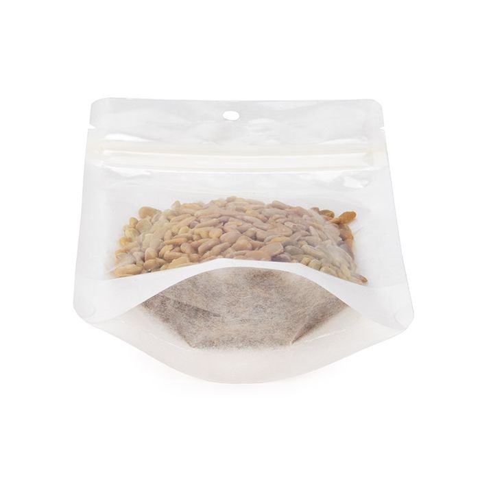 Eco Stazakken Rijstpapier Transparant/Wit | 57 Gram | 102x60x152mm - 100 st