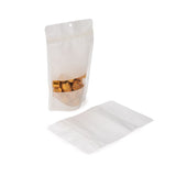 Eco Stazakken Rijstpapier Wit met Venster | 113 gram | 130x79x206mm - 100 st