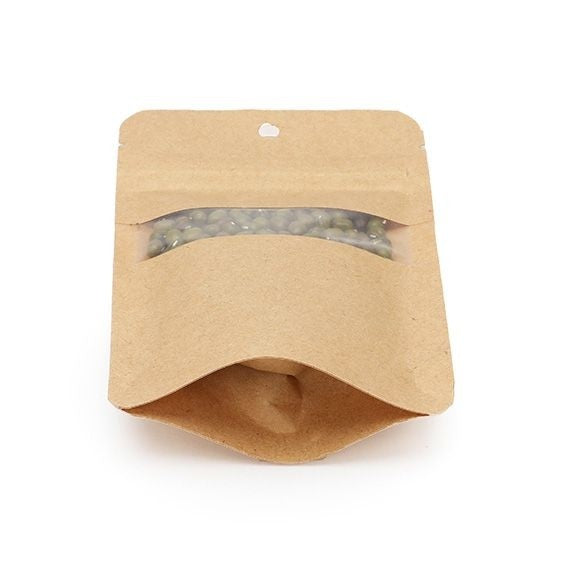 Stazakken Kraft 80x50x130mm | 28 gram met rond ophanggat - 100 stuks