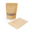 Stand Up Pouches Kraft 150x90x230mm with Window with hang hole 