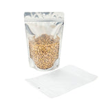 Stazakken met Witte achterkant/transparante voorkant 150x90x230 mm met ophanggat  - 100 st