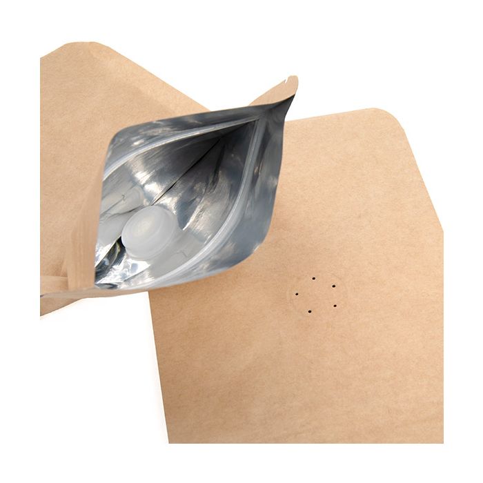 Koffie Stazakken Kraft 102x60x152mm | 57 gram | Met Ventiel - 100 st.