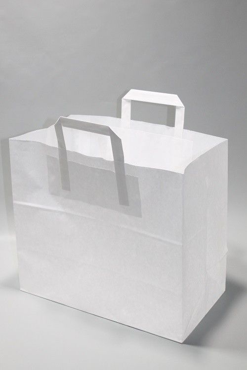 Shopping Bag Bleached Kraft 70 g/qm 22x11x36 cm (50 pcs) [PADW7036]