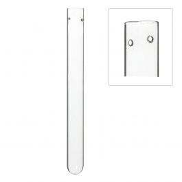 Glazen reageerbuis 2cm diameter 20cm hoog, met 2 gaten - 12 st