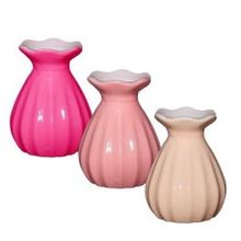 Bloemen vaas Ø70 h: 90 mm Roze assorti - 12 stuks