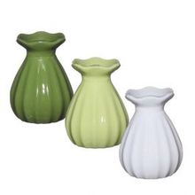 Bloemen vaas Ø70 h: 90 mm Groen assorti - 12 stuks