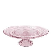 Glazen Taart Plateau Roze Ø290x H: 90 mm - 1 stuk
