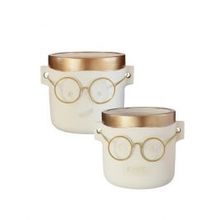 Plantenpot met Bril Goud 2 ass. Ø140 h:135 mm - 6 stuks