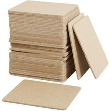 Houten Onderzetters, 100x100mm, dikte 3 mm, MDF - 50 st