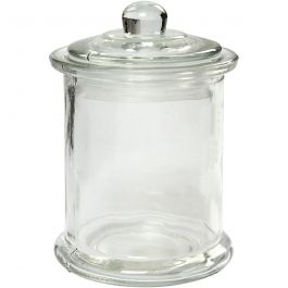 Pot met deksel, H: 14,5 cm, d: 8 cm - 10 st