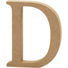 Letter, D, H: 13 cm, 2 cm, mdf - 1 st