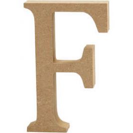 Letter, F, H: 8 cm, 1,5 cm, mdf - 1 st
