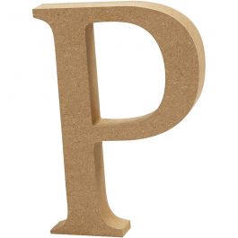 Letter, P, H: 8 cm, 1,5 cm, mdf - 1 st