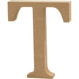 Letter, T, H: 8 cm, 1,5 cm, mdf - 1 st