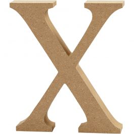 Letter, X, H: 8 cm, 1,5 cm, mdf - 1 st