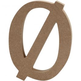 Letter, Ø, H: 8 cm, 1,5 cm, mdf - 1 st