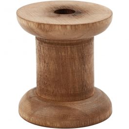 Houten Spoel, H: 50 mm, 30+48 mm, 10 mm, populierenhout - 10 st
