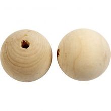 Houten kralen, 50 mm, 8 mm - 20 st