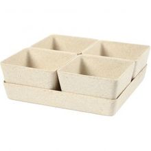 Kruiden potjes van Bamboe vezels, 195x195x80mm - 1 st