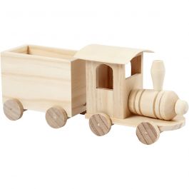 Speelgoed rein met wagon, H: 95 mm, L: 215 mm, B: 65 mm - 1 st
