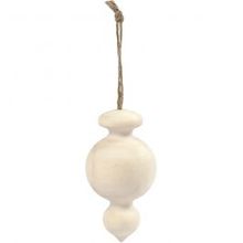 Puntige Kerstbal , H: 7,5 cm, d: 4 cm - 1 st